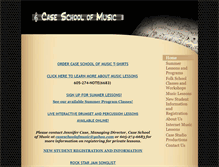 Tablet Screenshot of caseschoolofmusic.com